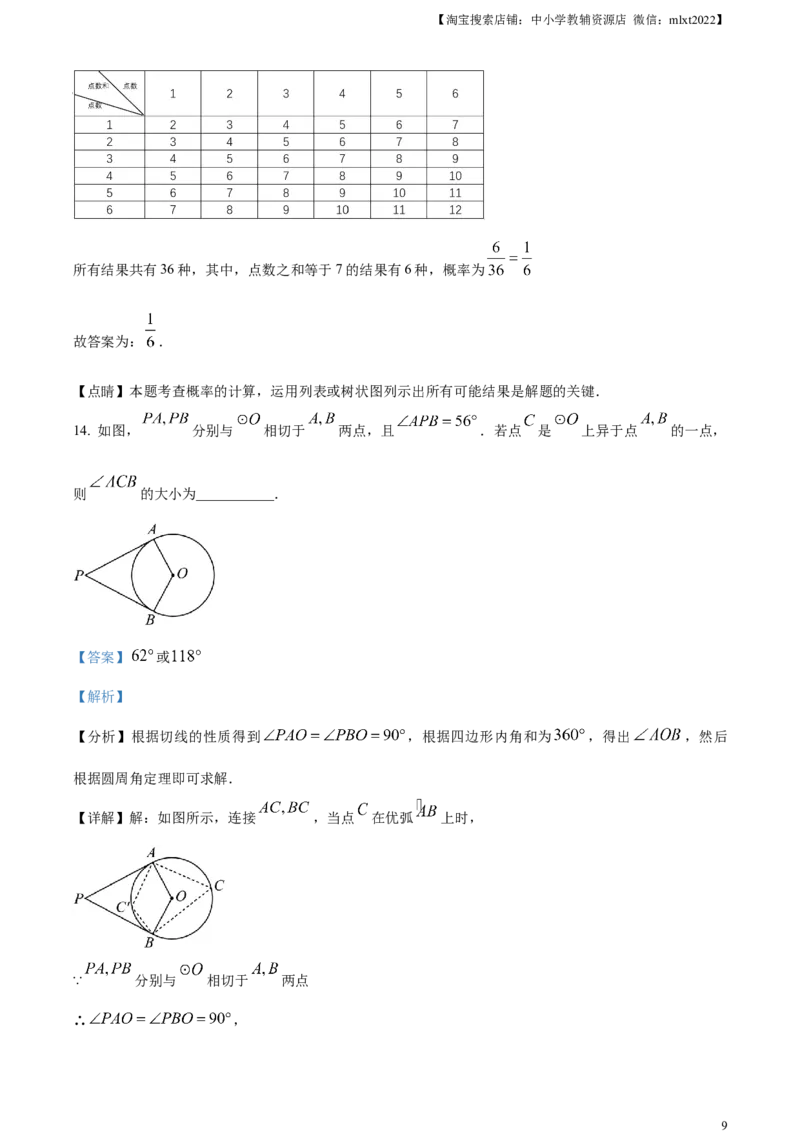 精品解析：2023年山东省滨州市中考数学真题（解析版）_中考真题_2.数学中考真题2015-2024年_2023中考数学真题7.20_精品解析：2023年山东省滨州市中考数学真题
