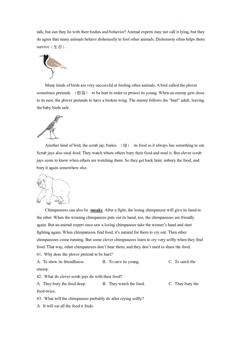 精品解析：2022年四川省成都市中考英语真题（解析版）_中考真题_3.英语中考真题2015-2024年_2022中考英语真题143份11