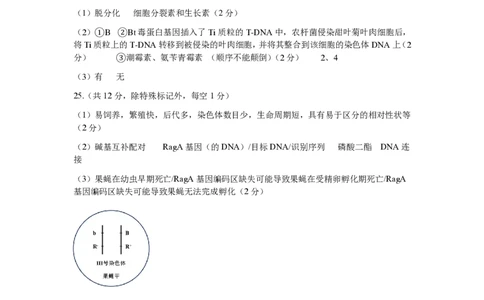 黑龙江省哈尔滨市第三中学校2025届高三第四次模拟考试生物答案_2025年6月_250602黑龙江省哈尔滨市第三中学校2025届高三第四次模拟考试（全科）