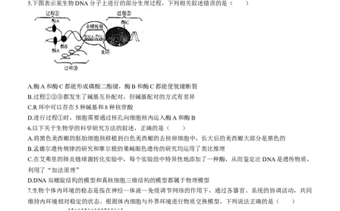 广东省潮州市2024届高三上学期期末考试生物_2024届广东省潮州市高三上学期期末考试