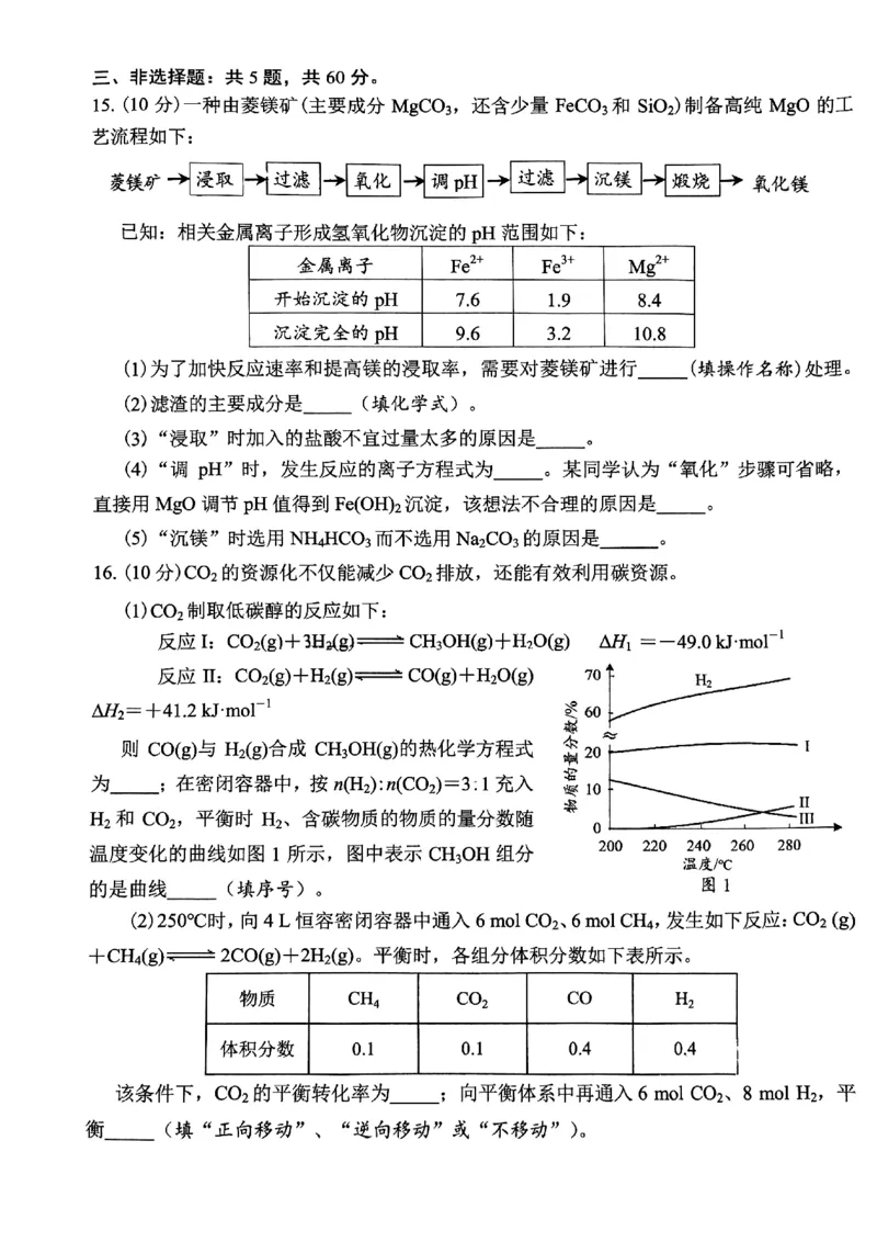 海南省海口市2024届高三上学期摸底考试化学试卷_2024届海南省海口市高三上学期1月摸底考试（海口一模）_海南省海口市2024届高三上学期1月摸底考试（海口一模）化学