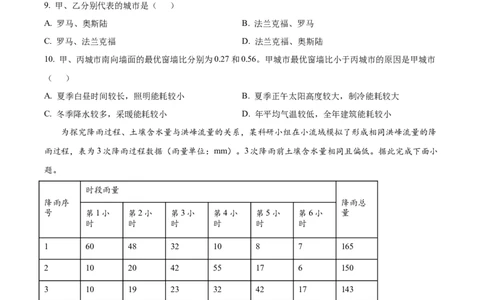 2025年河南高考地理真题_1.高考2025全国各省真题+答案_00.2025各省市高考真题及答案（按省份分类）_12、河南卷（9科全）_地理
