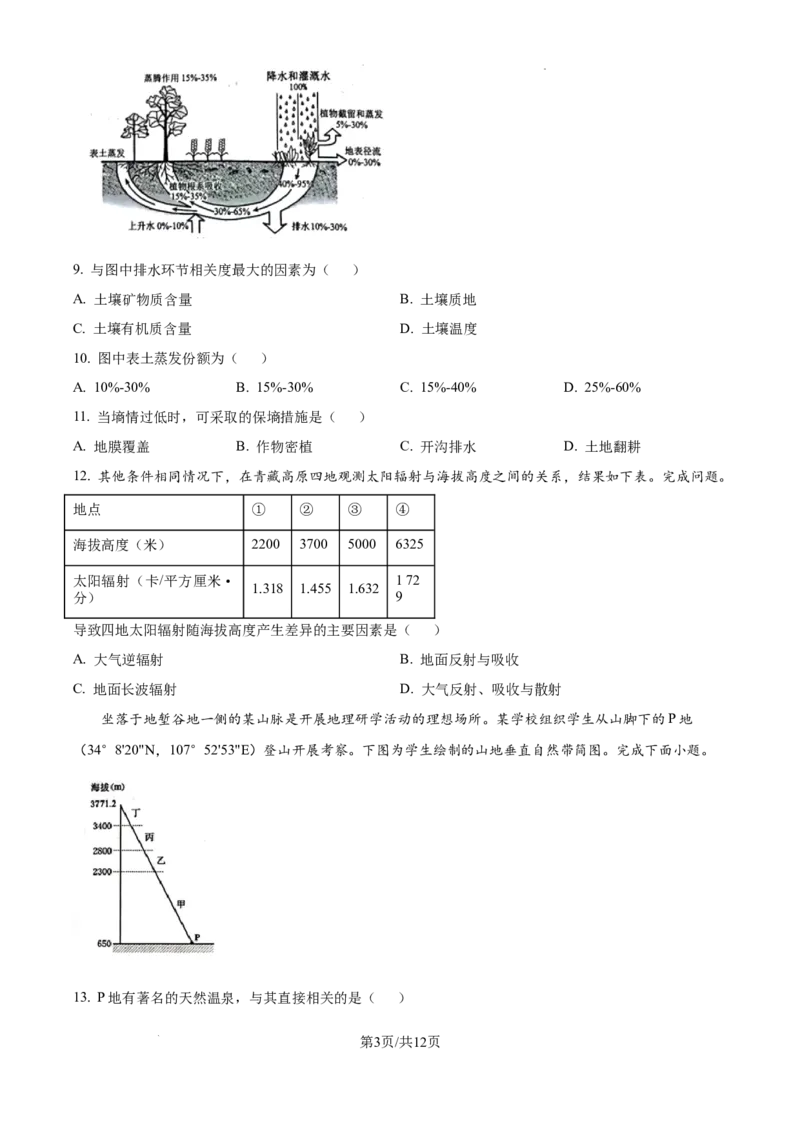 2025年浙江6月高考地理真题_1.高考2025全国各省真题+答案_00.2025各省市高考真题及答案（按省份分类）_14、浙江省（全科）_地理