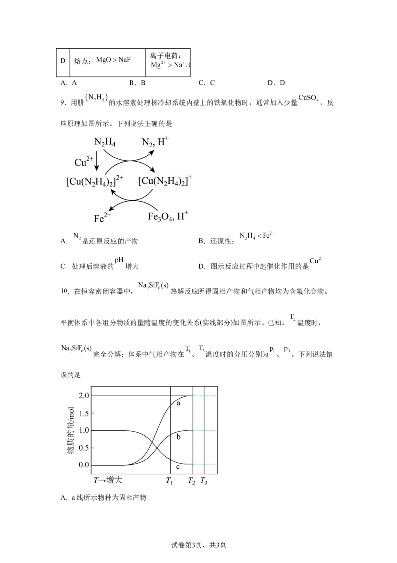 山东2025年高考山东化学高考真题文档版（含答案）-A4答案卷尾_1.高考2025全国各省真题+答案_8.高考化学真题及答案更新中_0.真题试卷化学Word版+PDF版