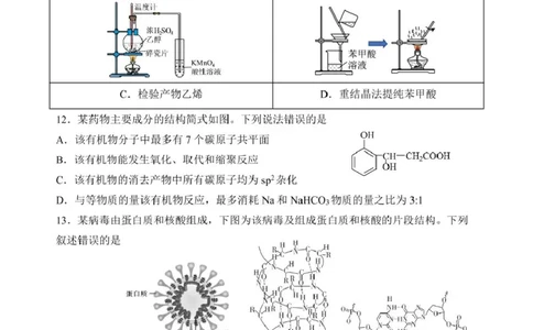 辽宁省丹东市2024-2025学年高二下学期期末教学质量监测化学试卷（含答案）_2025年8月_250801辽宁省丹东市2024-2025学年高二下学期期末教学质量监测（全科）