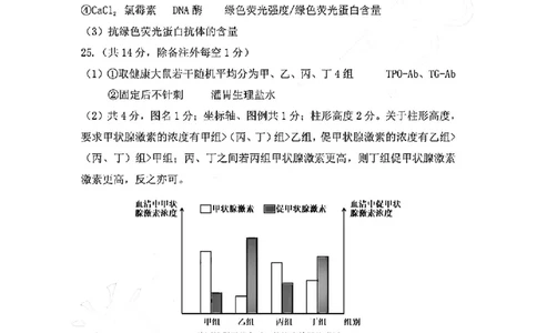 生物答案-2506衢州高二期末_2025年6月_250620浙江省衢州市2024-2025学年高二下学期6月教学质量检测（全科）_浙江省衢州市2024-2025学年高二下学期6月教学质量检测生物