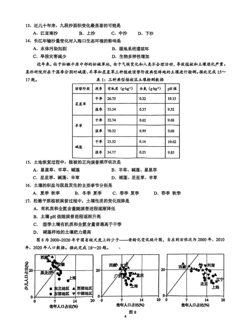 苏州九校2026届高三上学期一轮复习学情联合调研地理试卷_2025年12月_251229苏州九校2026届高三上学期一轮复习学情联合调研