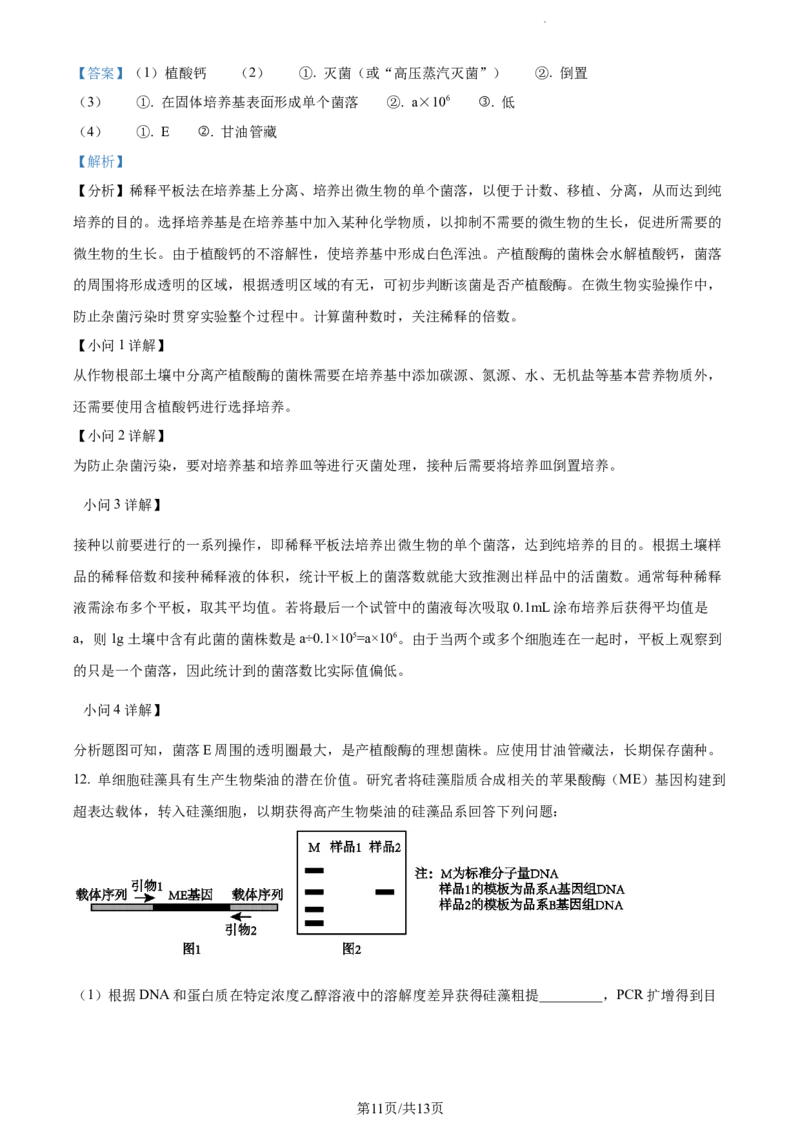 精品解析：内蒙古自治区锡林郭勒盟2023-2024学年高三1月期末生物试题（解析版）_2024届内蒙古锡林郭勒盟上学期高三年级全盟统考_内蒙古锡林郭勒盟2024届上学期高三年级全盟统考生物
