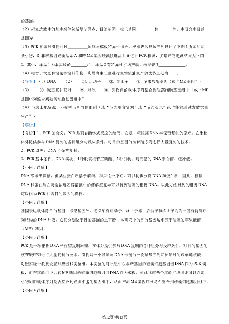 精品解析：内蒙古自治区锡林郭勒盟2023-2024学年高三1月期末生物试题（解析版）_2024届内蒙古锡林郭勒盟上学期高三年级全盟统考_内蒙古锡林郭勒盟2024届上学期高三年级全盟统考生物