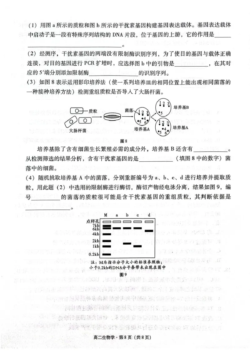 贵州省贵阳市2024-2025学年高二下学期6月期末生物试题（含答案）_2025年7月_250706贵州省贵阳市2024-2025学年高二下学期6月期末（全科）