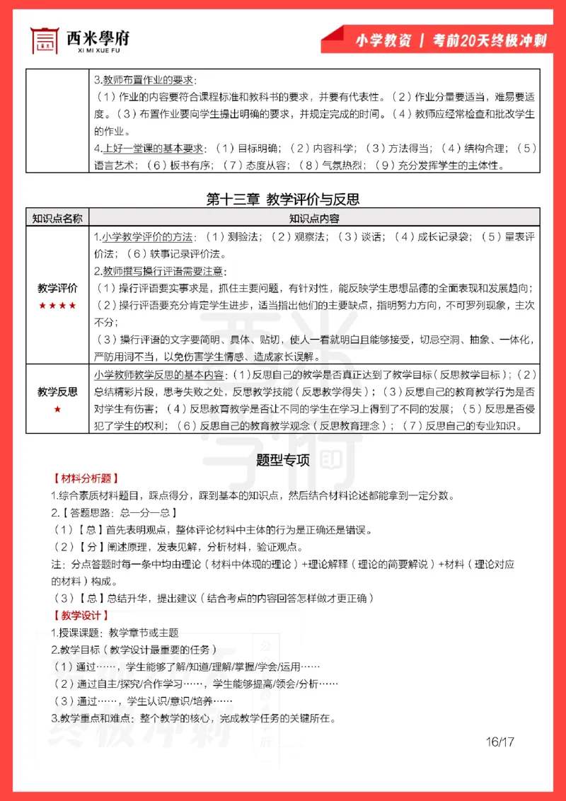 考前20天终极冲刺小学教育教学知识与能力_4-教培资料-26年最新资料-同步更新_小学教资_小学冲刺急救包_6.小学考点20天冲刺笔记