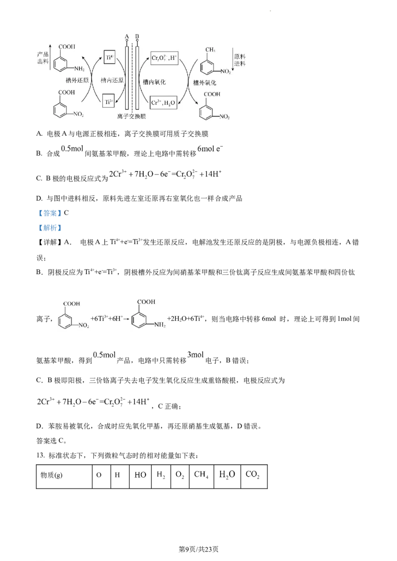 精品解析：重庆市第一中学校2023-2024学年高三上学期12月月考化学试题（解析版）_2024年1月_01每日更新_2号_2024届重庆市第一中学校高三上学期12月月考