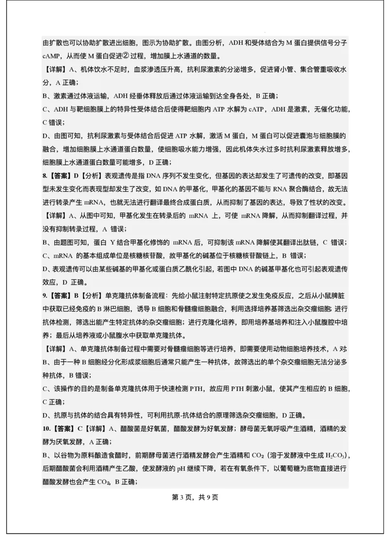 生物答案_2025年12月_251210广东省东莞市七校2025-2026学年高三上学期12月联考（全科）_广东省东莞市七校2025-2026学年高三上学期12月联考生物试题（含答案）