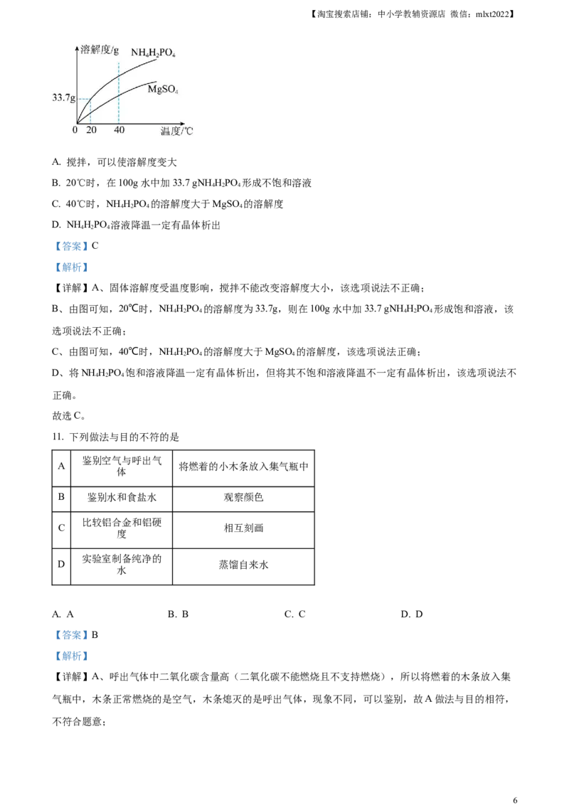 精品解析：2023年广东省深圳市中考化学真题（解析版）_中考真题_5.化学中考真题2015-2024年_2023年中考化学真题7.20_精品解析：2023年广东省深圳市中考化学真题