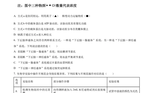 精品解析：浙江省宁波市镇海中学2023-2024学年高三12月月考生物试题（原卷版）_2024届浙江省宁波市镇海中学高三12月首考模拟_浙江省宁波市镇海中学2024届高三12月首考模拟生物