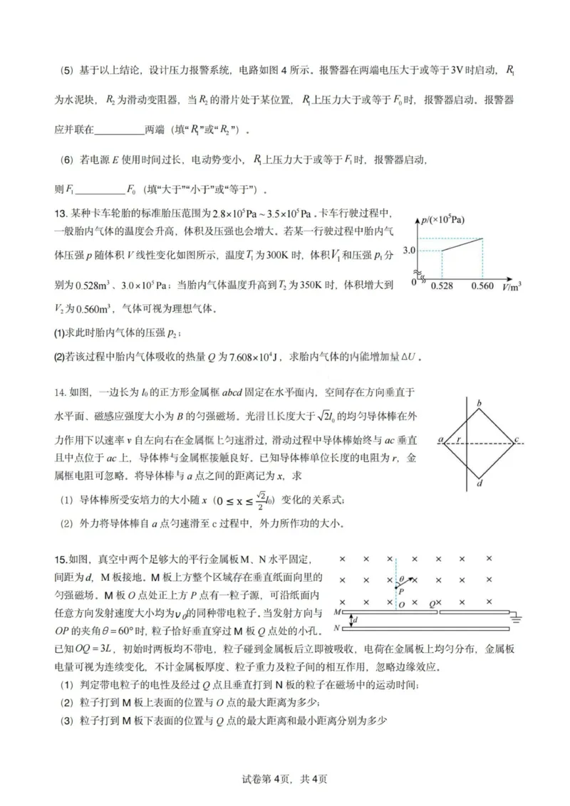 物理试题-四川省成都市第七中学2024-2025学年度下期高2026届零诊模拟考试_2025年6月_250625四川省成都市第七中学2024-2025学年度下期高2026届零诊模拟考试（全科）