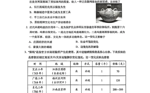 2025届海南省海南中学、海口市第一中学、文昌中学、嘉积中学四校高三下学期模拟联考历史试卷（PDF版，含答案）_2025年4月
