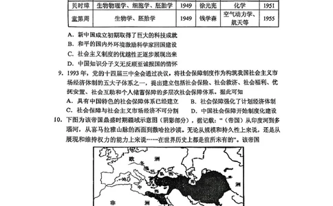 2025届海南省海南中学、海口市第一中学、文昌中学、嘉积中学四校高三下学期模拟联考历史试卷（PDF版，含答案）_2025年4月