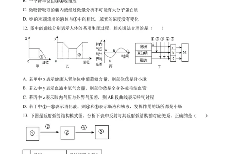精品解析：2023年湖北省宜昌市中考生物真题（原卷版）_中考真题_8.生物中考真题2015-2024年_2023年全国中考生物7.20_精品解析：2023年湖北省宜昌市中考生物真题