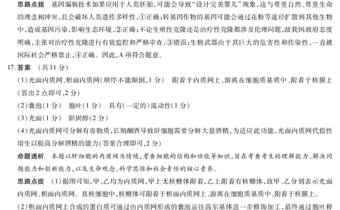 生物南阳六校高二下期末详细答案_2025年7月_250703天一大联考&middot;河南省2024-2025学年（下）南阳六校高二年级期末考试（全科）_7.1-2南阳六校高二下期末答案