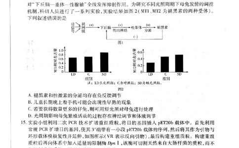 湖南省天一大联考暨郴州市教学质量检测（郴州二检怀化统考）生物PDF版含解析_2025年1月_250101湖南省天一大联考暨郴州市教学质量检测（郴州二检怀化统考）