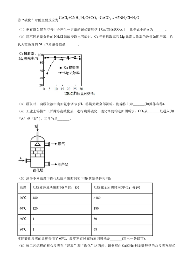 精品解析：2022年江苏省扬州市中考化学真题（原卷版）_中考真题_5.化学中考真题2015-2024年_地区卷_江苏省_扬州中考化学08-22