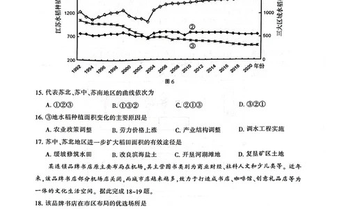 江苏省南通市2024届高三第一次调研测试地理试题_2024届江苏省南通市高三第一次调研测试（南通一模）_江苏省南通市2024届高三第一次调研测试（南通一模）地理