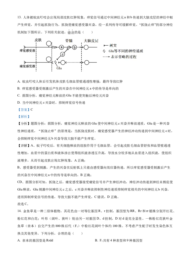 广东省中山市第一中学2024届高三上学期第五次统测生物_2024届广东省中山市第一中学高三上学期第五次统测