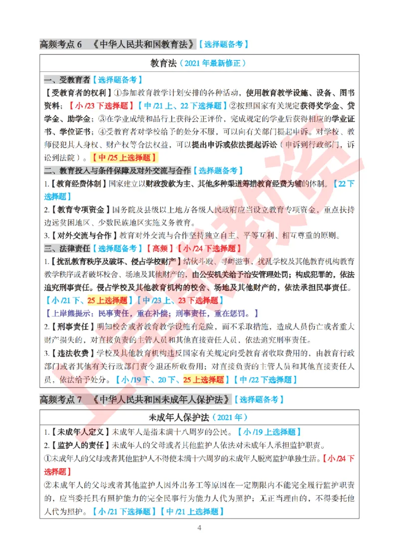 考前8页纸-中小学综合素质_4-教培资料-26年最新资料-同步更新_初中高中教资_2025下中学教资笔试_中学冲刺急救包_上岸熊25下教资笔试：最新考前8页纸