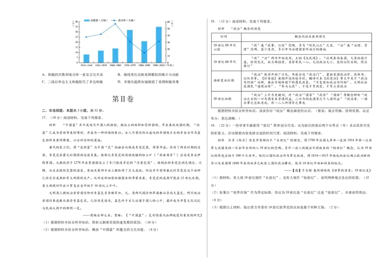 历史02（16+3模式）（考试版A3）_学易金卷丨2024年1月&ldquo;七省联考&rdquo;考前猜想卷_历史02（含考试版+全解全析+参考答案+答题卡）