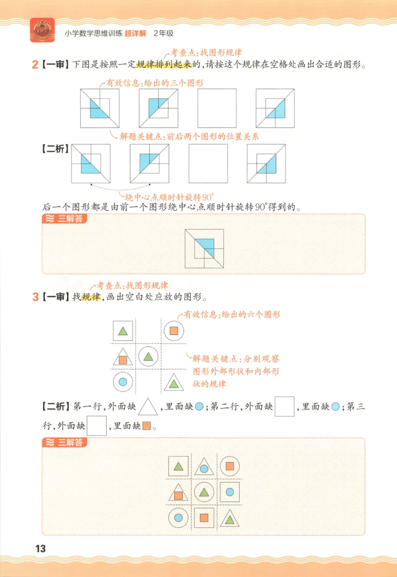 答案_25秋小学语数英习题试卷_数学_25秋《王朝霞数学思维训练超详解》1-6年级上_王朝霞数学思维训练超详解2