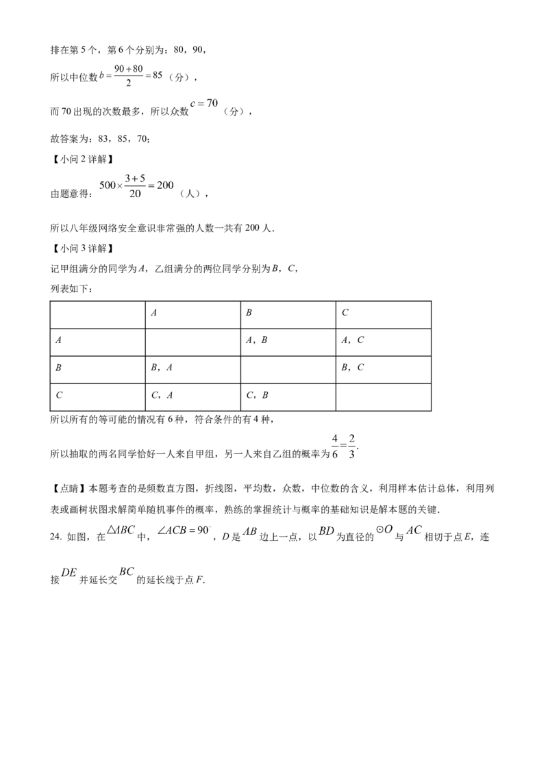 精品解析：2022年贵州省毕节市中考数学真题（解析版）_中考真题_2.数学中考真题2015-2024年_2022中考数学真题145份13