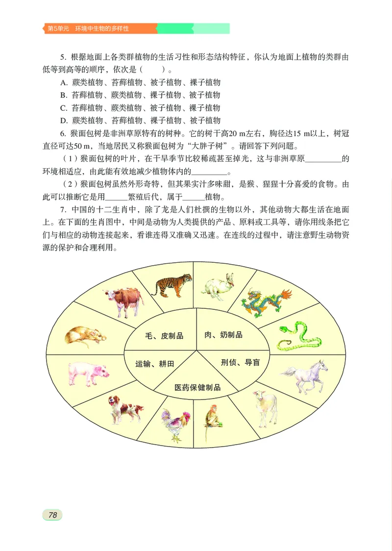苏科版7年级生物下册高清教材_4-教培资料-26年最新资料-同步更新_初中高中教资_03科三专项（进去保存报考的学科即可）_02科三专项（笔记真题思维导图教学设计版本二）