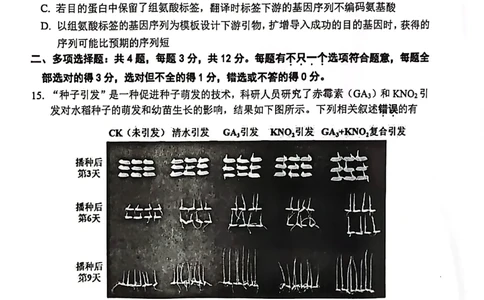 江苏省连云港市2023-2024学年高三第一次调研考试生物试题_2024届江苏省淮安市、连云港市高三上学期第一次调研考试（一模）