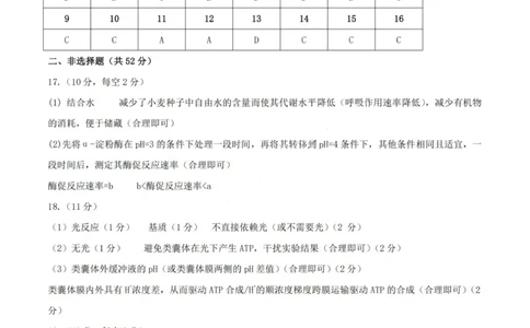 生物试卷答案_2025年7月_250714河南省许昌市XCS2024-2025学年第二学期高二期末教学质量检测（全科）_河南省许昌市XCS2024-2025学年第二学期高二期末教学质量检测生物
