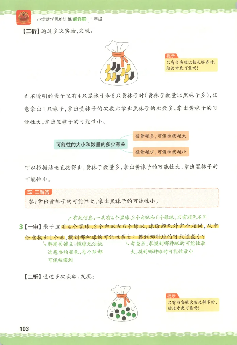 答案_25秋小学语数英习题试卷_数学_25秋《王朝霞数学思维训练超详解》1-6年级上_王朝霞数学思维训练超详解1