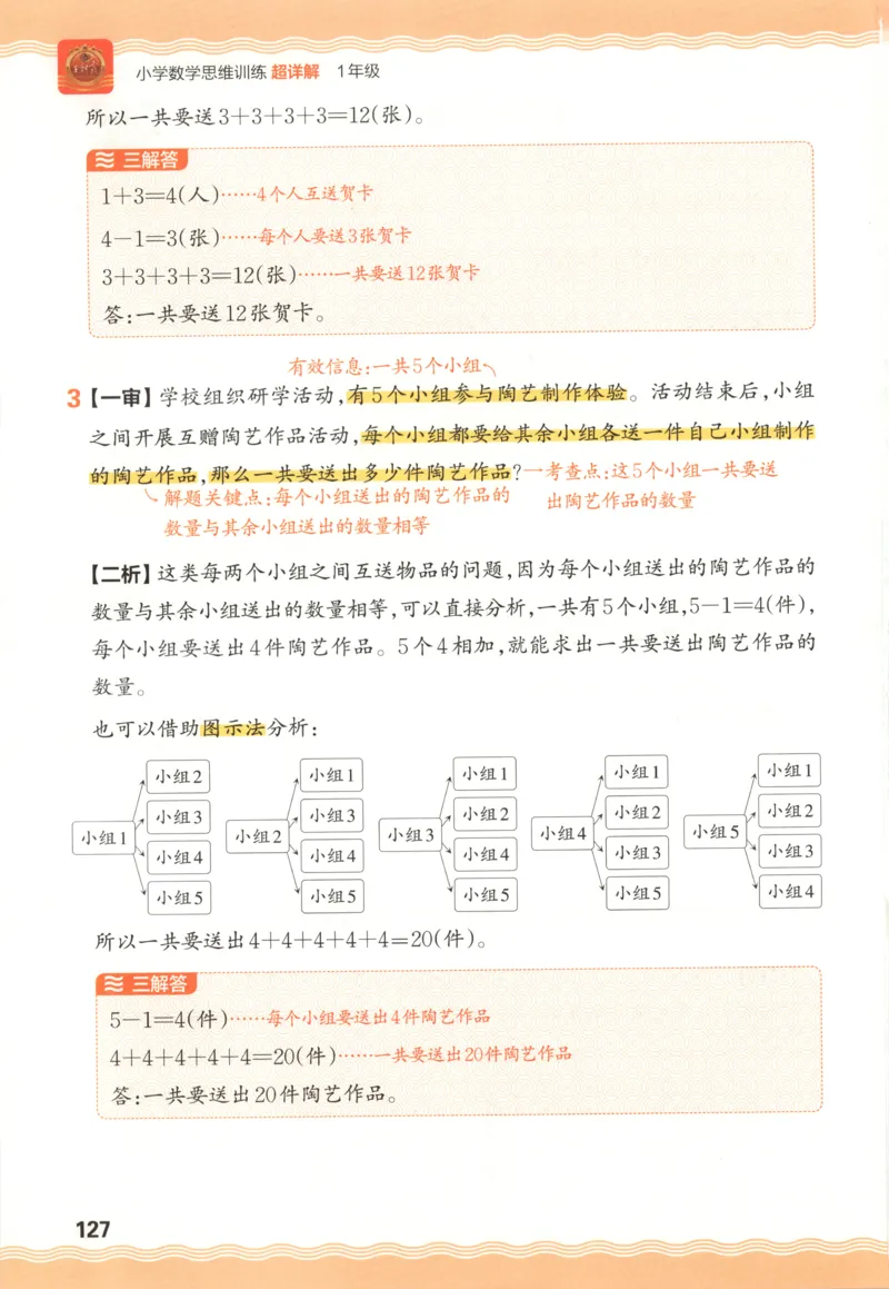 答案_25秋小学语数英习题试卷_数学_25秋《王朝霞数学思维训练超详解》1-6年级上_王朝霞数学思维训练超详解1