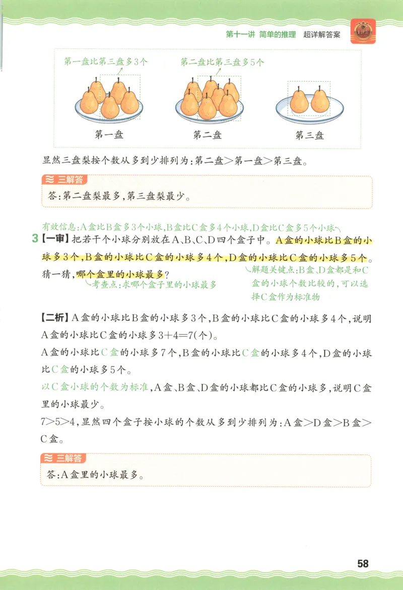 答案_25秋小学语数英习题试卷_数学_25秋《王朝霞数学思维训练超详解》1-6年级上_王朝霞数学思维训练超详解1