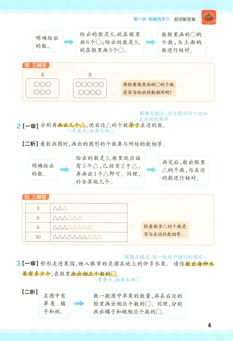 答案_25秋小学语数英习题试卷_数学_25秋《王朝霞数学思维训练超详解》1-6年级上_王朝霞数学思维训练超详解1