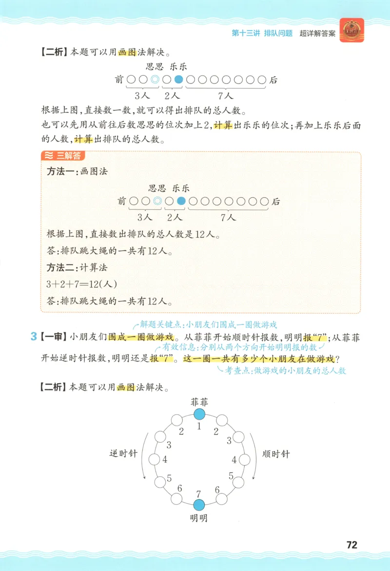 答案_25秋小学语数英习题试卷_数学_25秋《王朝霞数学思维训练超详解》1-6年级上_王朝霞数学思维训练超详解1
