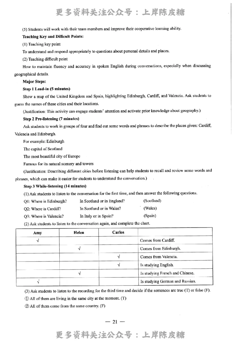 英语学科知识与教学能力（高级中学）标准预测试卷-参考答案及解析_4-教培资料-26年最新资料-同步更新_初中高中教资_03科三专项（进去保存报考的学科即可）_高中_英语