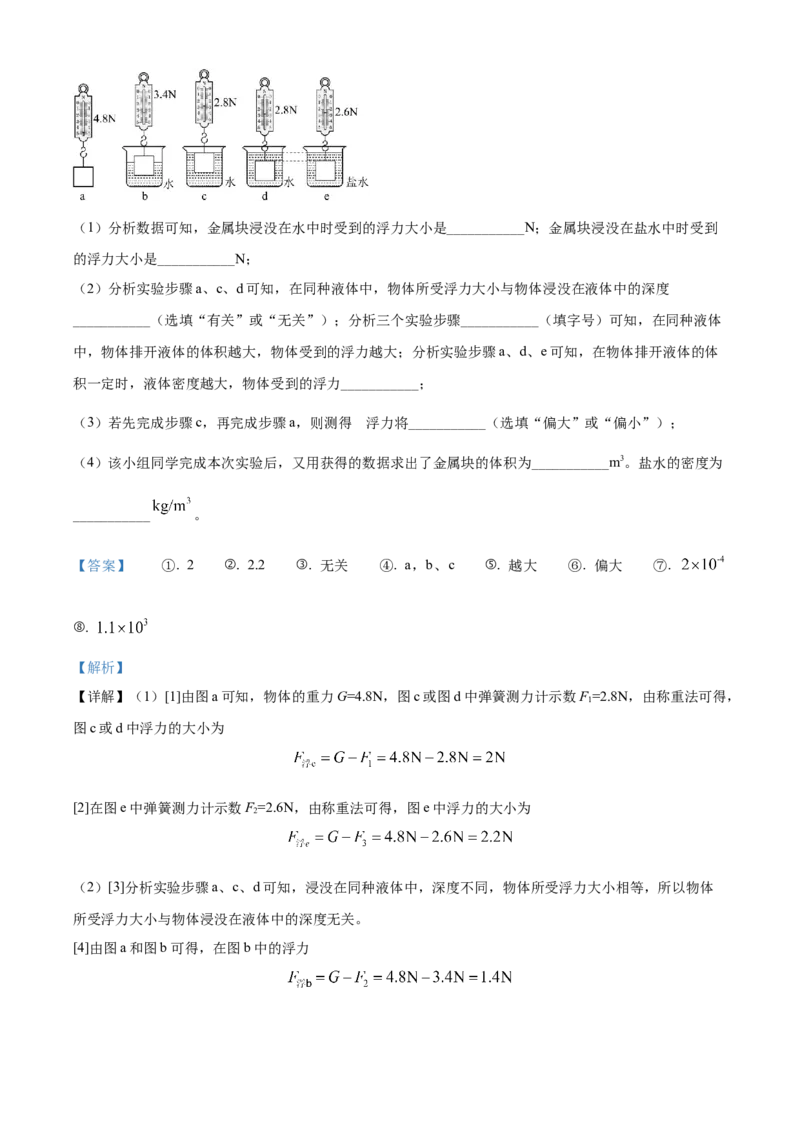 精品解析：2022年黑龙江省齐齐哈尔市中考物理真题（解析版）_中考真题_4.物理中考真题2015-2024年_2022中考物理真题128份14