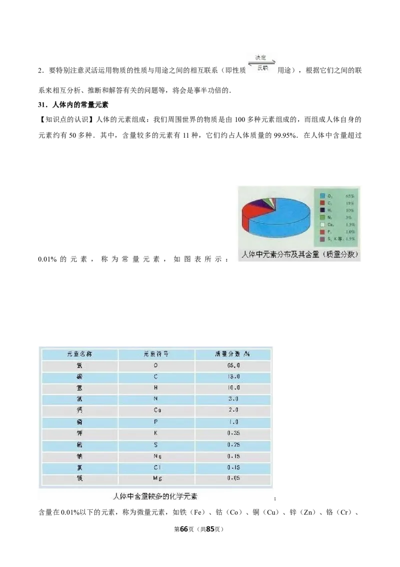 2026年中考化学常考考点专题之化学与健康_162026年中考七科常考考点专题资料_005中考化学常考考点专题