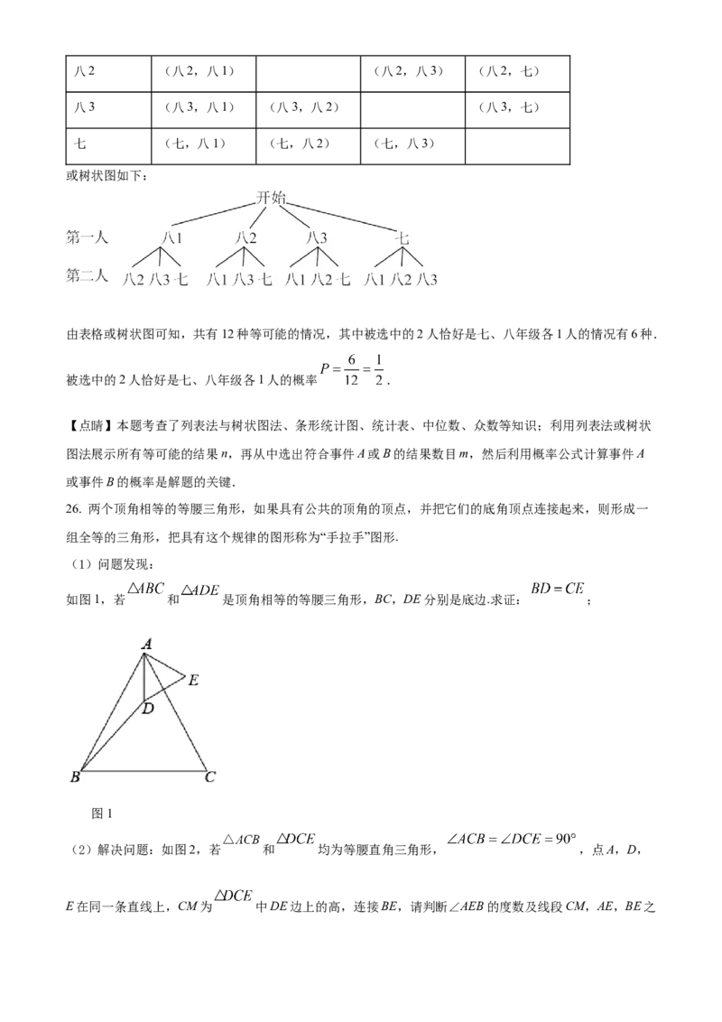 精品解析：2022年青海省中考数学真题（解析版）_中考真题_2.数学中考真题2015-2024年_2022中考数学真题145份13