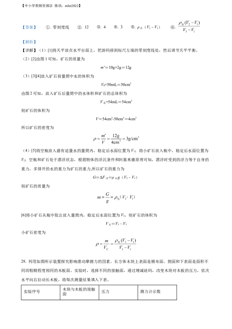 精品解析：2022年湖南省湘潭市中考物理试题（解析版）_中考真题_4.物理中考真题2015-2024年_2022中考物理真题128份14