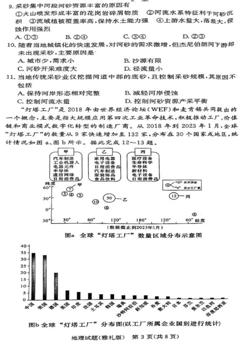 湖南省2024届长沙市雅礼中学月考试卷（四）地理_2024届湖南省长沙市雅礼中学月考试卷（四）_湖南省2024届长沙市雅礼中学月考试卷（四）地理