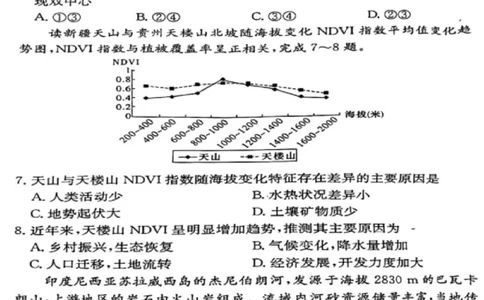 湖南省2024届长沙市雅礼中学月考试卷（四）地理_2024届湖南省长沙市雅礼中学月考试卷（四）_湖南省2024届长沙市雅礼中学月考试卷（四）地理