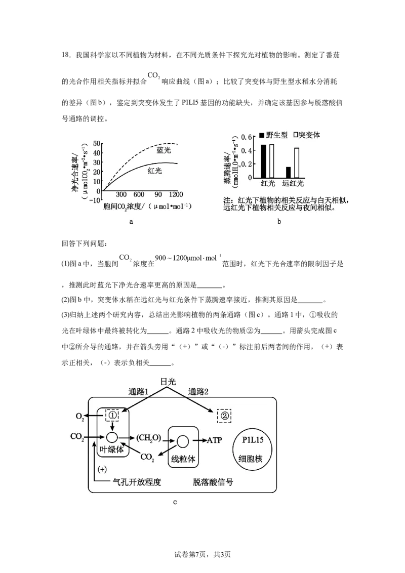广东2025年高考广东卷生物高考真题文档版-A4答案卷尾_1.高考2025全国各省真题+答案_00.2025各省市高考真题及答案（按省份分类）_4、广东卷（9科全）_6.生物