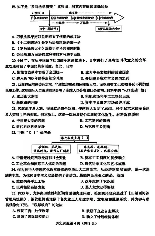 2025烟台中考历史真题试卷_2025全国各地《中考真题试卷及答案》_2025烟台中考真题及答案