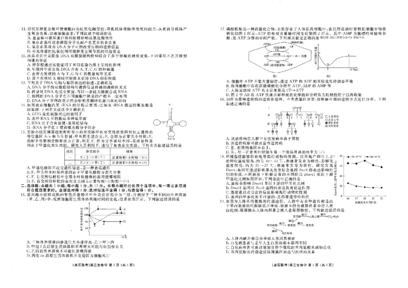 辽宁点石联考2025-2026学年高三上学期11月期中生物试题_251115辽宁点石联考2025-2026学年高三上学期11月期中试题